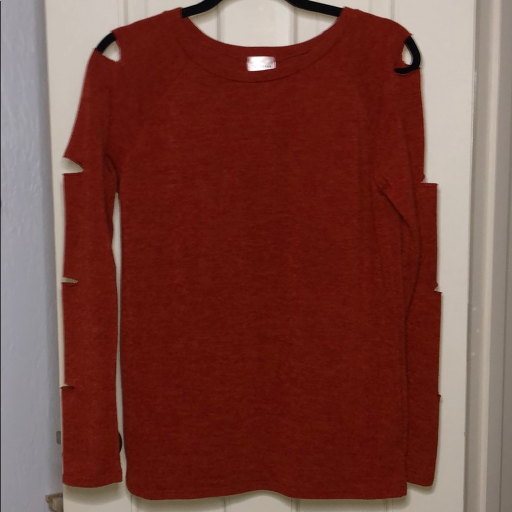 Orange Sweater Cut out accents